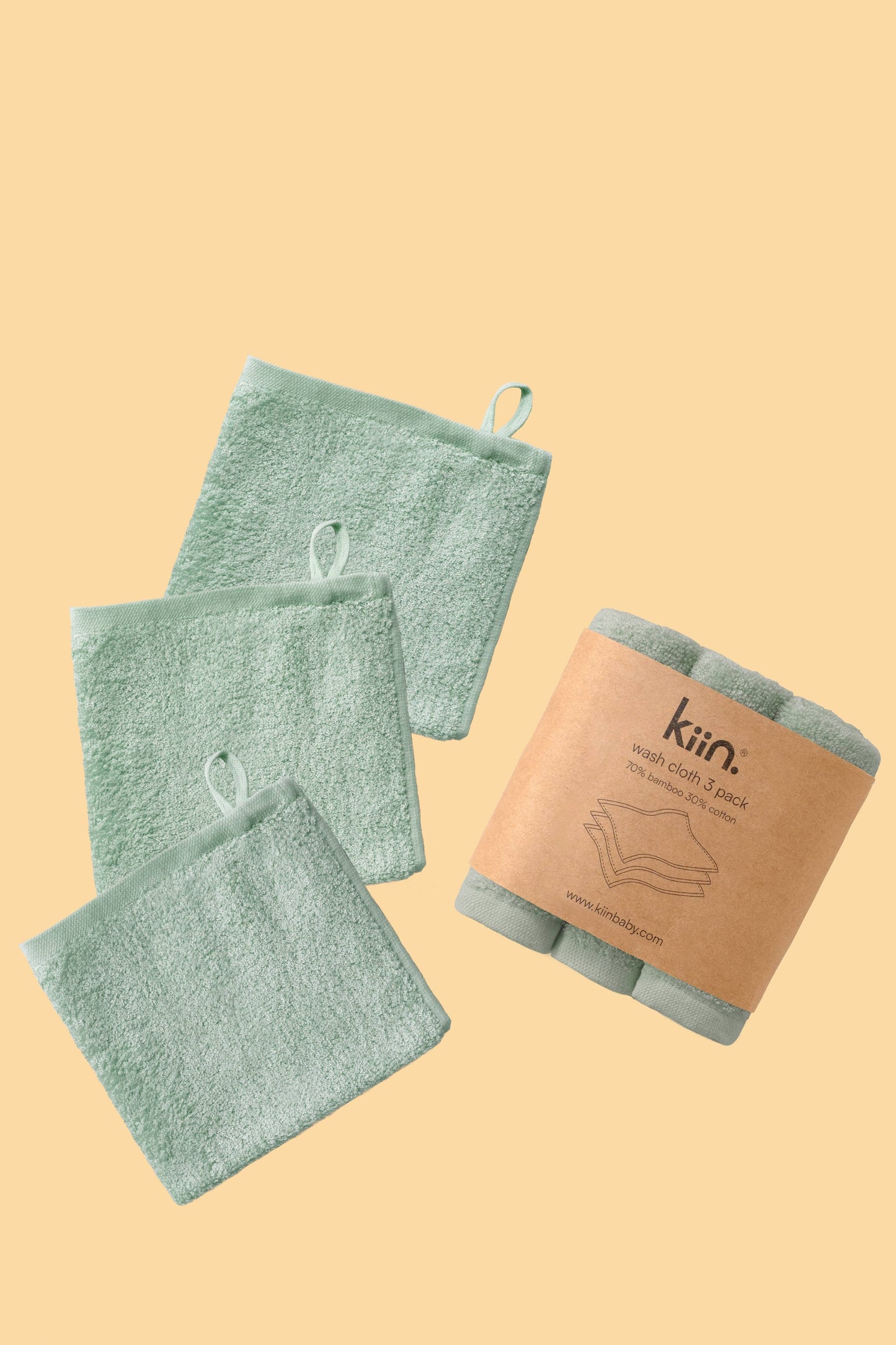 Wash Cloths 3 Pack: Sage