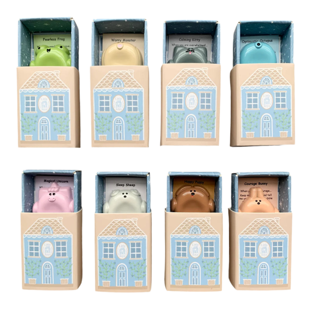 Metal Worry Stone - Calming Kitty