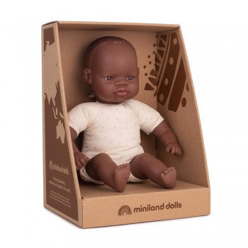 Soft Bodied Baby Doll - African 32cm