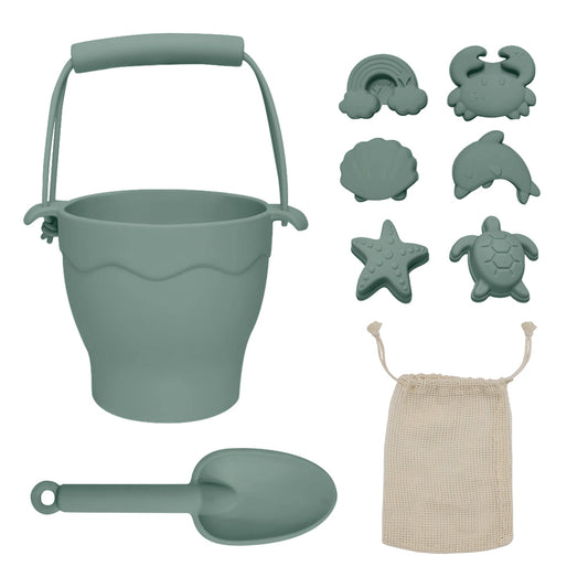 Silicone 8pc Bucket and Spade Set - Sage