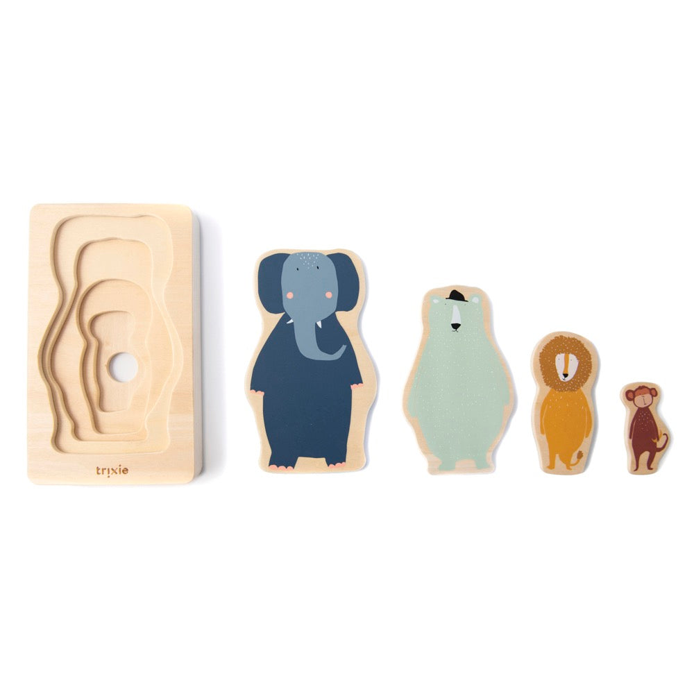 Wooden 4 Layer Animal Puzzle