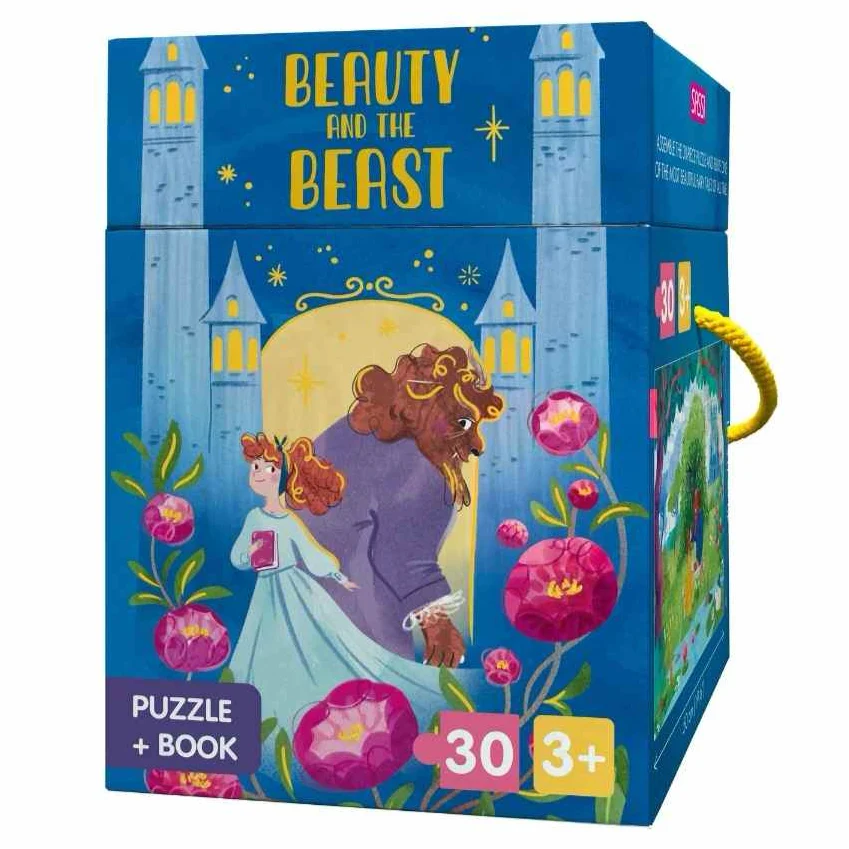 Sassi Beauty and the Beast 30pc Puzzle and Book