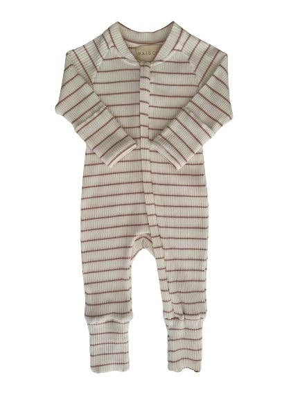 Striped Jumpsuit: Blue