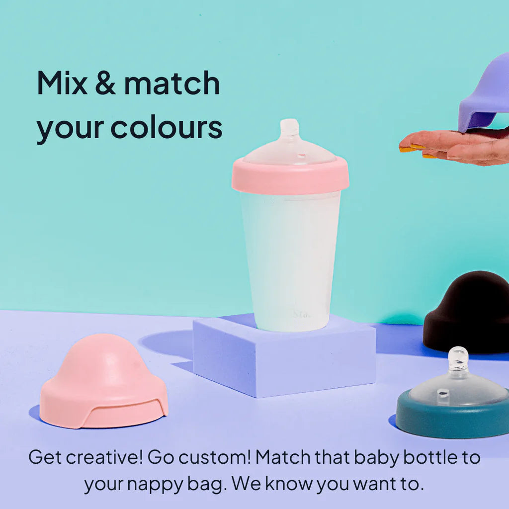 240ml Baby Bottle Two Pack purple/purple 3-6 M teat