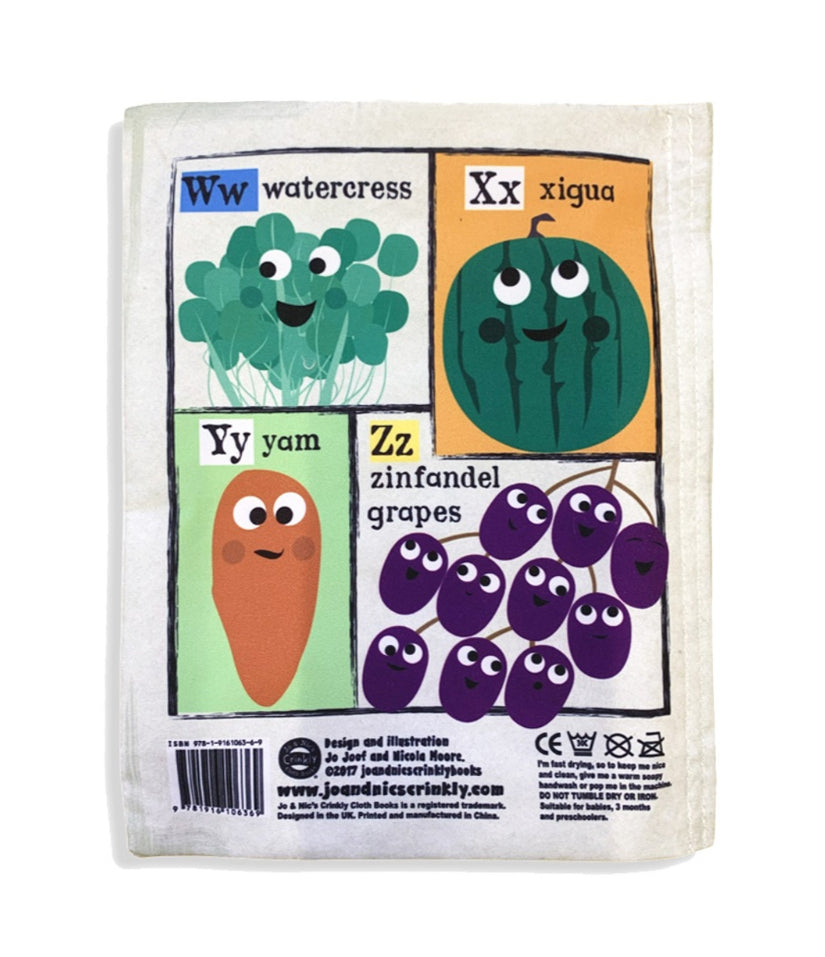 Crinkly Cloth Book - Fruit and Vegetable A-Z