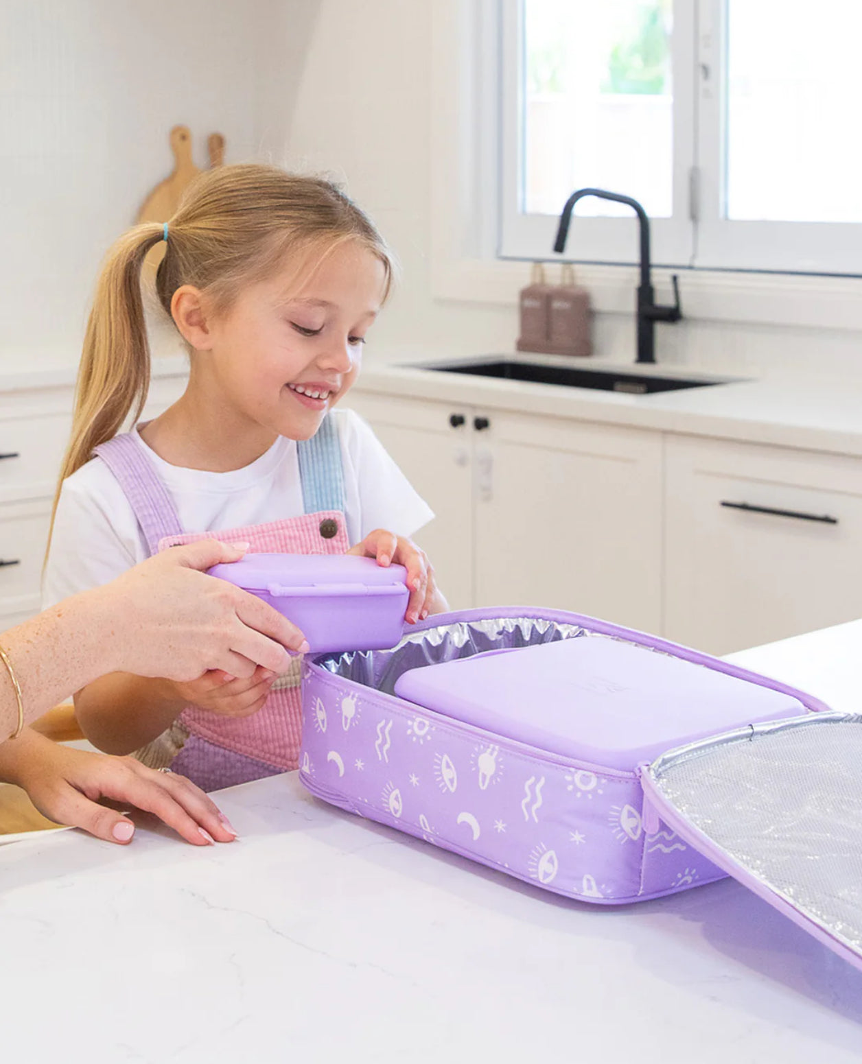 Insulated Lunch Bag - Cosmic Bloom / Large