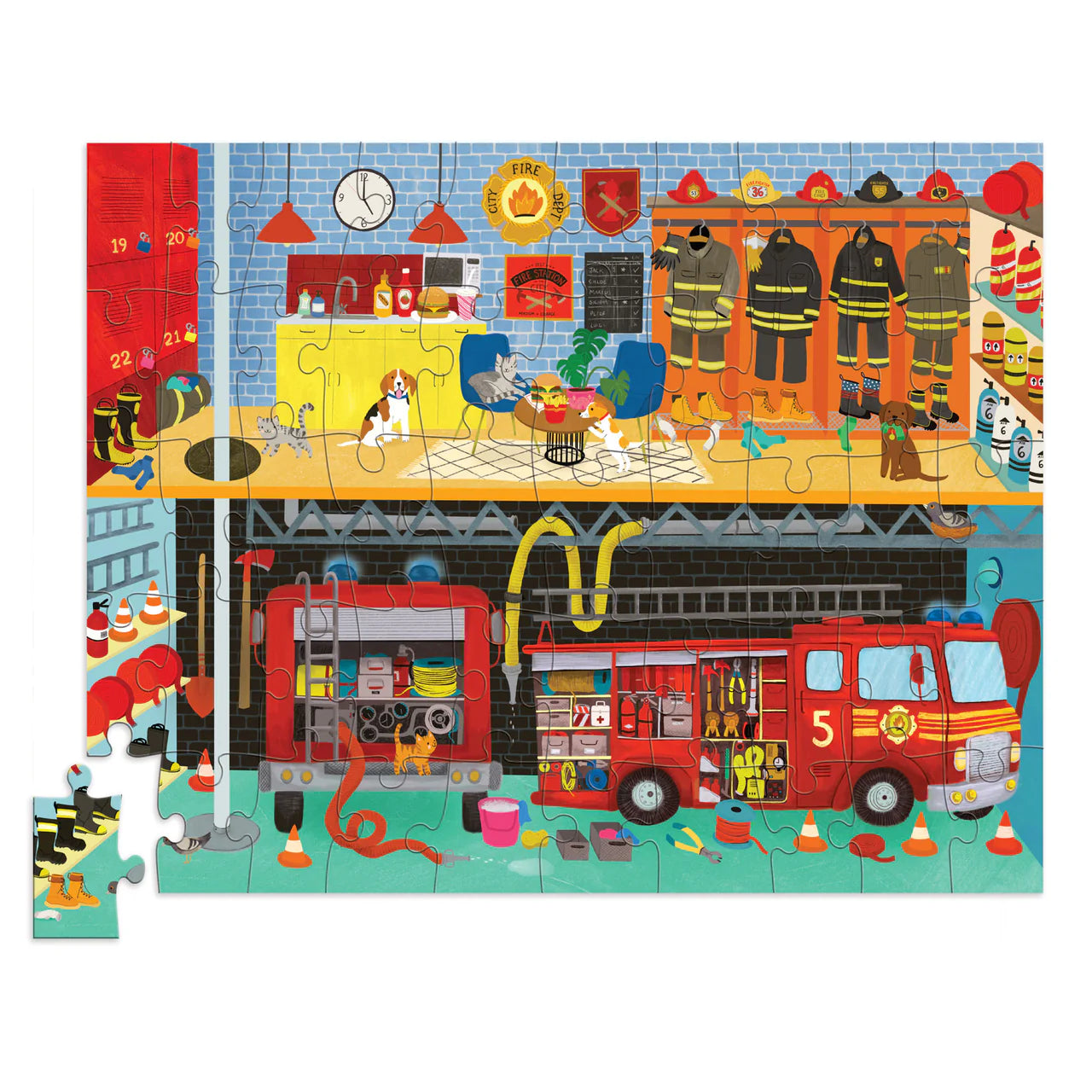 Flat House Puzzle 50Pc - Fire House