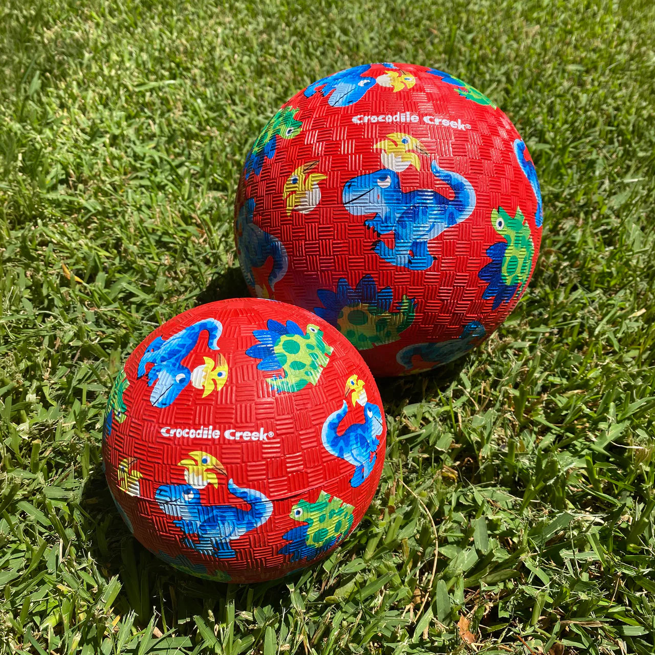 5 Inch Playground Ball - Dino Friends (red)