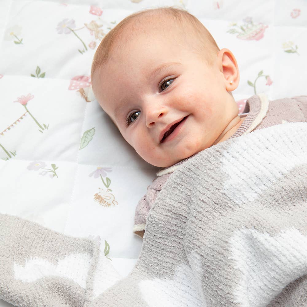 Chenille Blanket - Grey Clouds