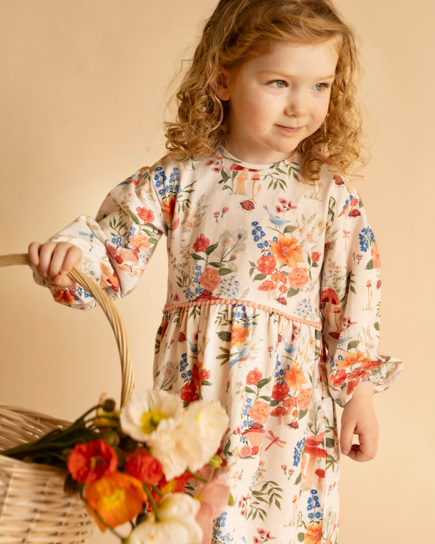 Wild Garden Print Organic Dress