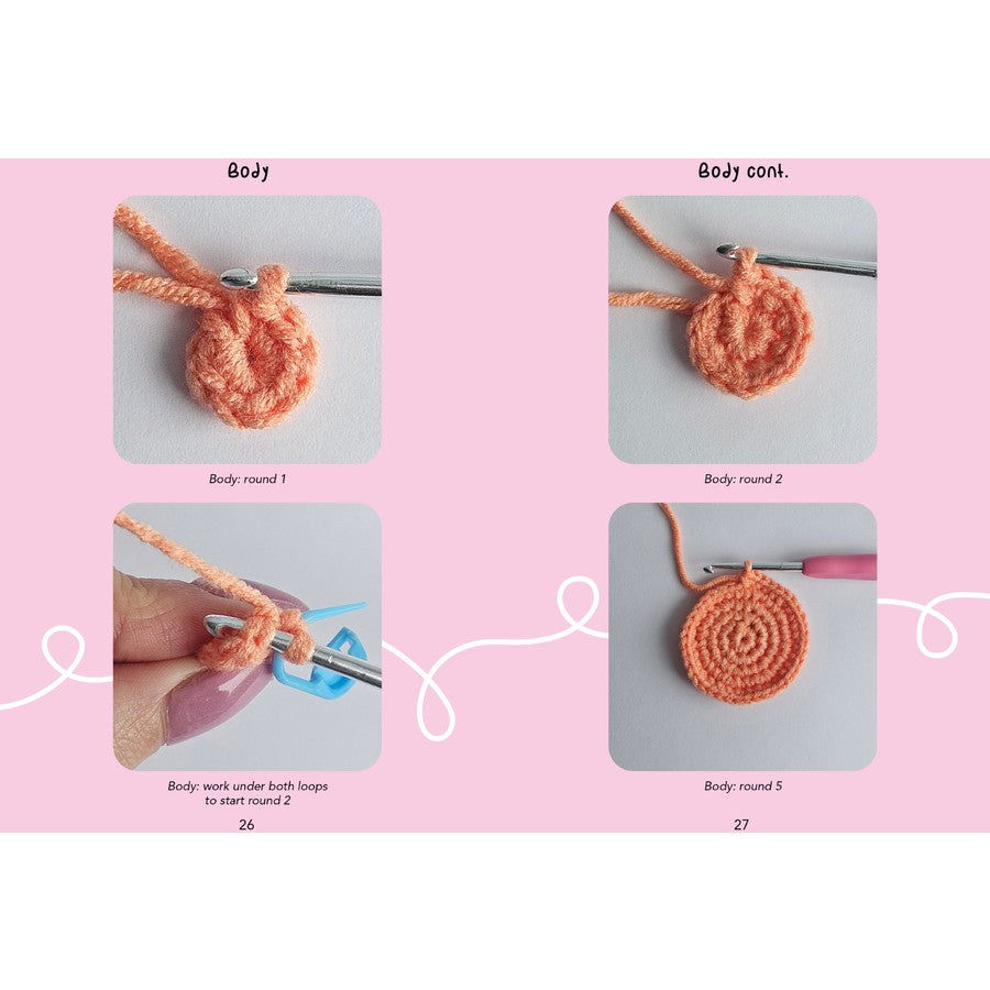 Perfect Peach Loopy Crochet Book & Kit
