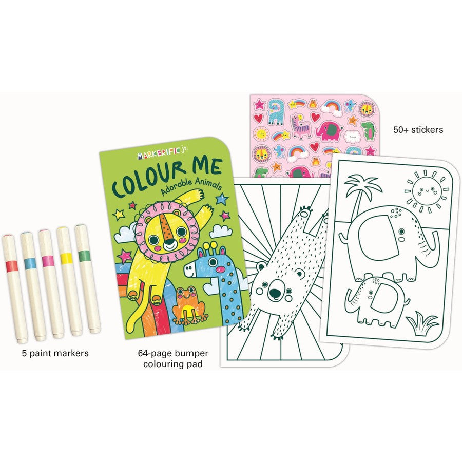 Markerific Jr. Colour Me Carry Case - Adorable Animals