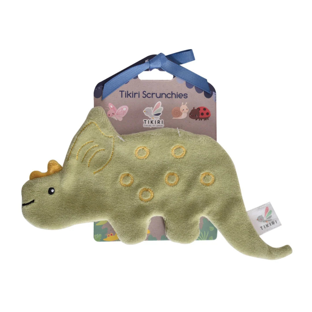 Tikiri Triceratops Scrunchie Toy
