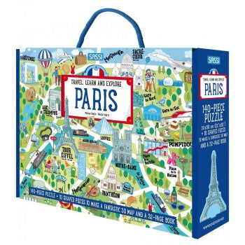 3D Puzzle and Book Set - Paris 140pcs