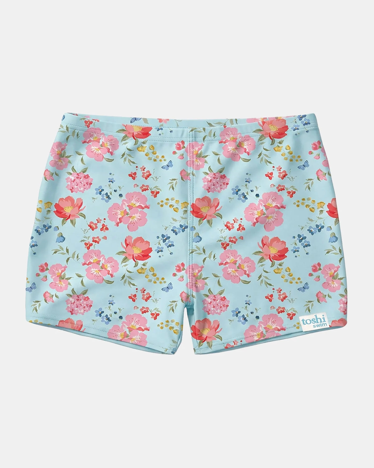 Swim Bike Shorts Twinkle Aqua Garden