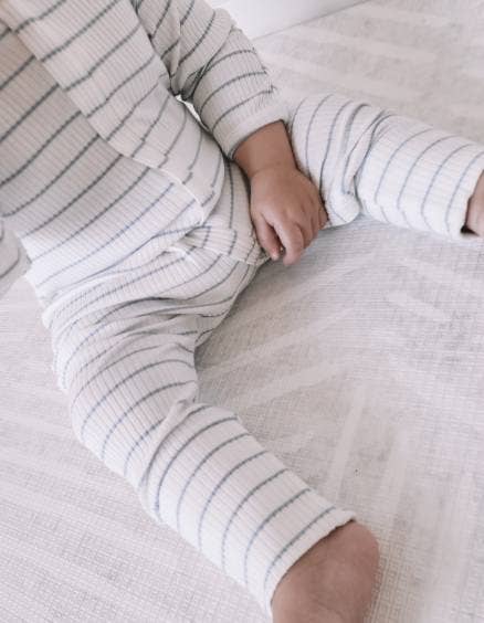 Striped Jumpsuit: Blue