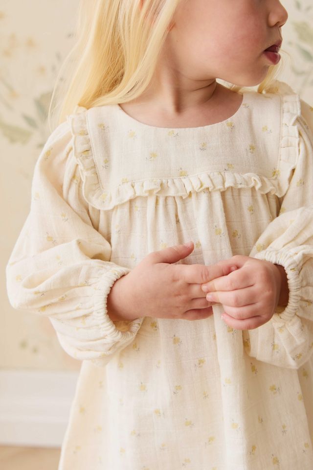Organic Cotton Muslin Amira Dress - Vintage Ditsy