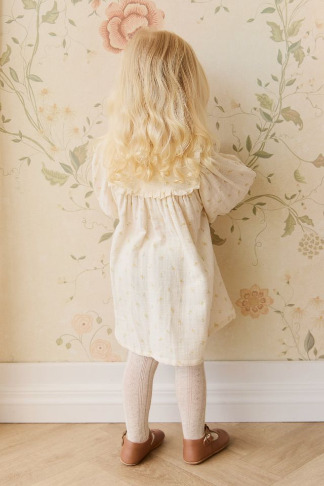 Organic Cotton Muslin Amira Dress - Vintage Ditsy
