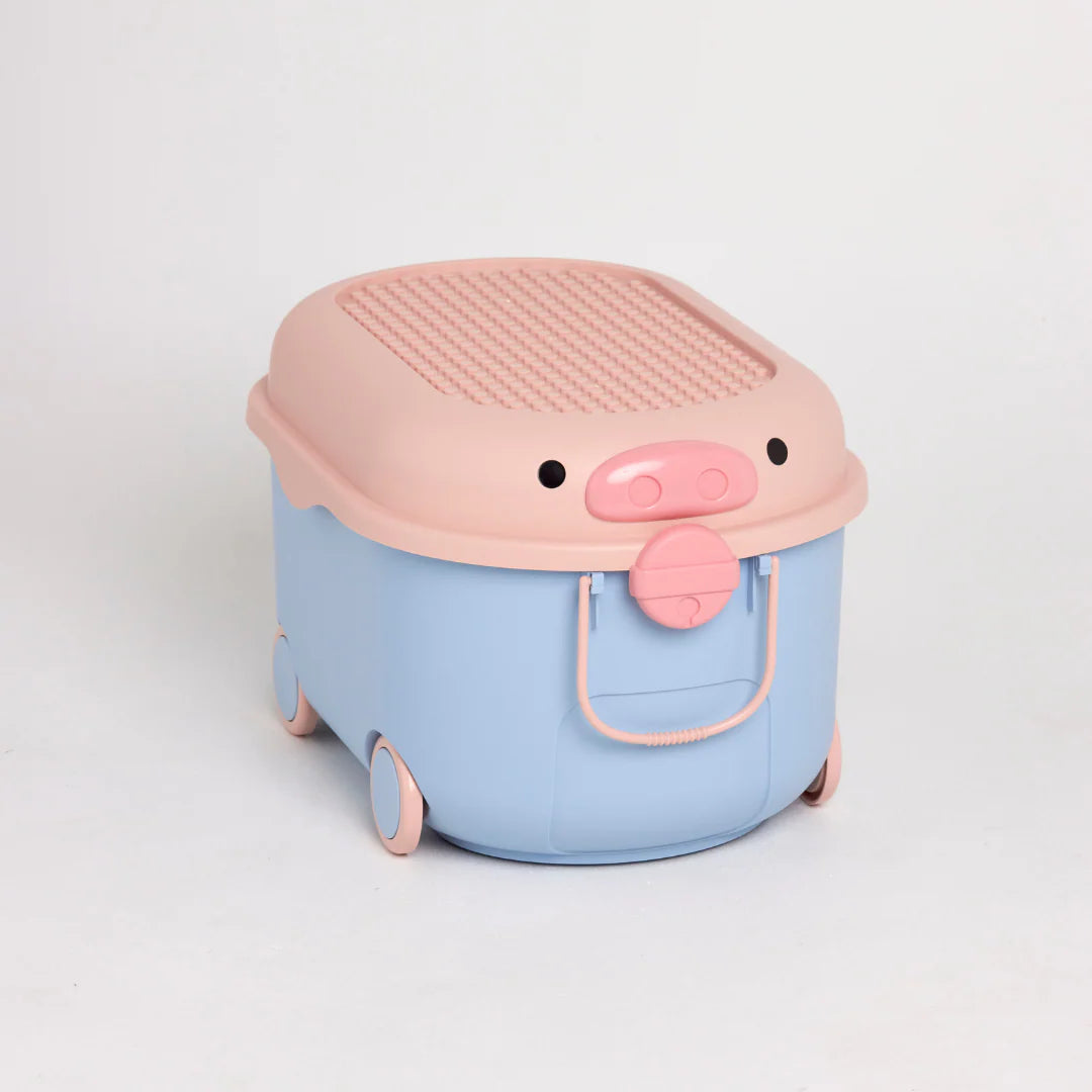 Ride Along Storage Pig - Pink and Blue /Large
