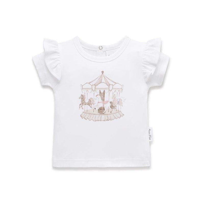 Carousel Print Flutter Tee