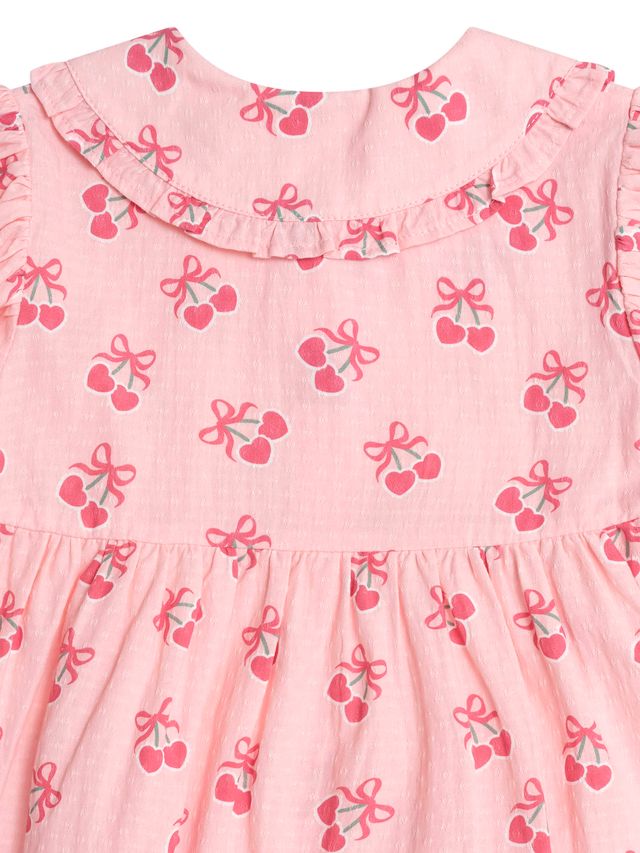 Cherry Pie Tiered Smock Dress