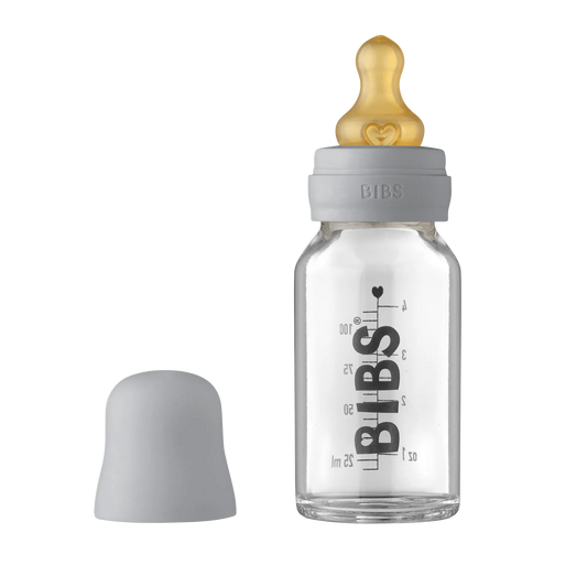 Glass Baby Bottle Set - 110ml - Cloud
