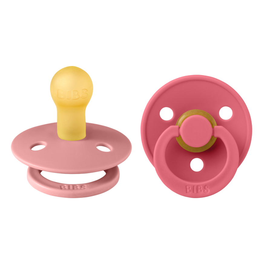 Natural Rubber Round Dummy (Colour) - Dusty Pink/Coral