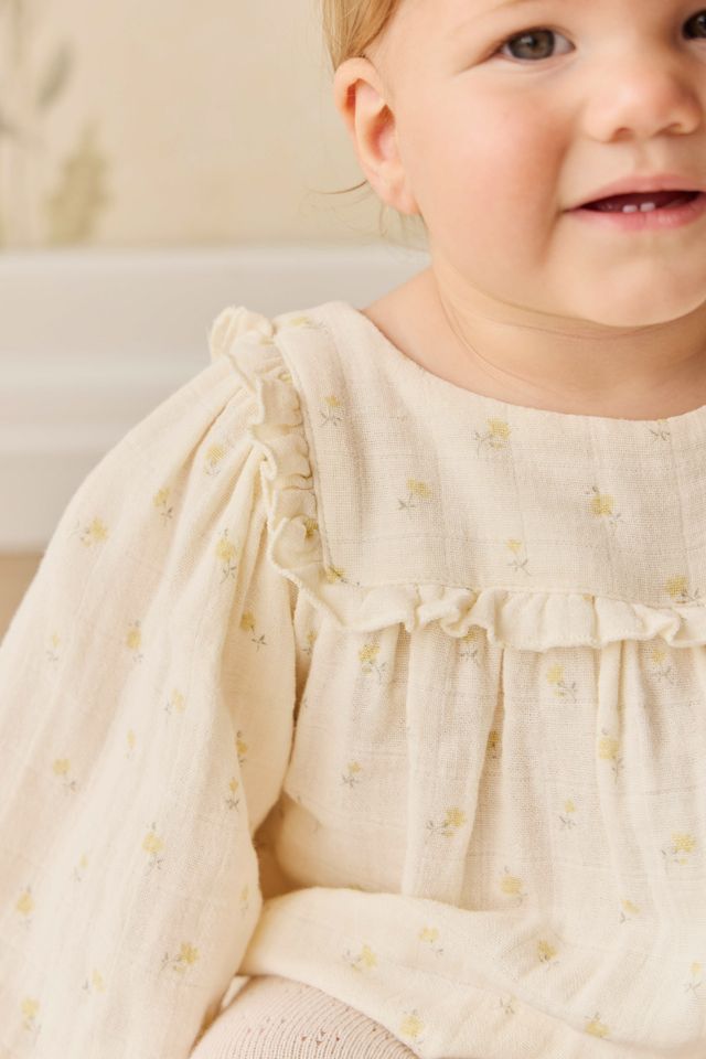 Organic Cotton Muslin Frances Playsuit - Vintage Ditsy