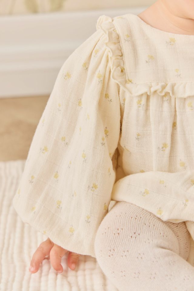 Organic Cotton Muslin Frances Playsuit - Vintage Ditsy