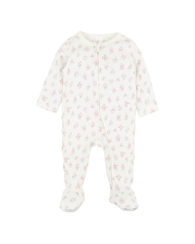 Anya Ditsy Print Organic LS Zipsuit