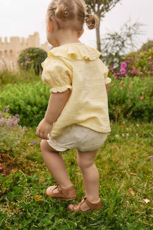 Organic Cotton Frill Bloomer - Vintage Ditsy