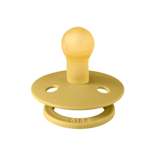 Natural Round Rubber Dummy (Colour) - Mustard