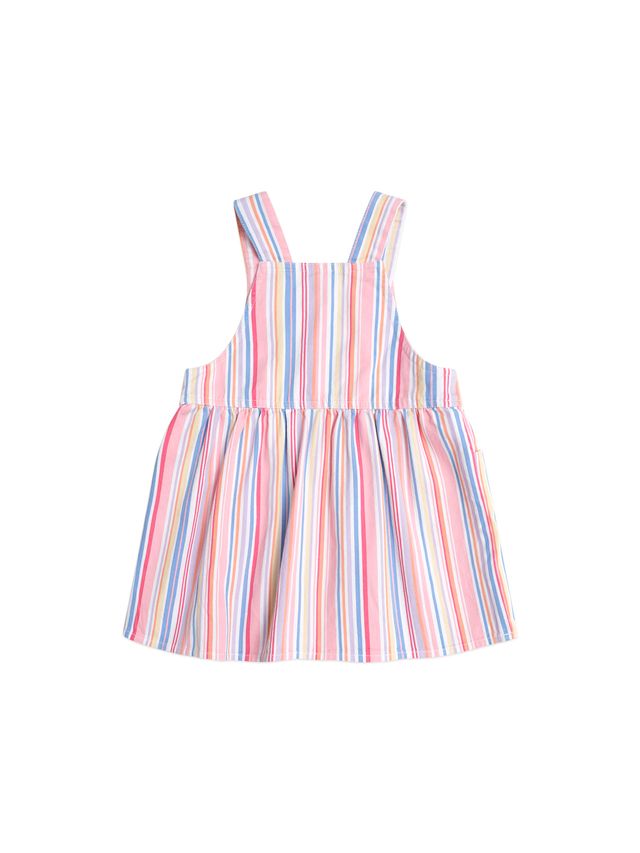 Pastel Stripe Pinafore Dress