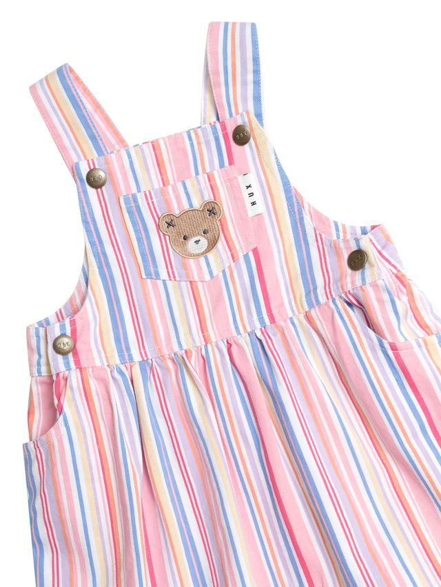 Pastel Stripe Pinafore Dress