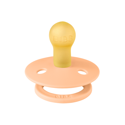 Natural Round Rubber Dummy (Colour) - Peach Sunset