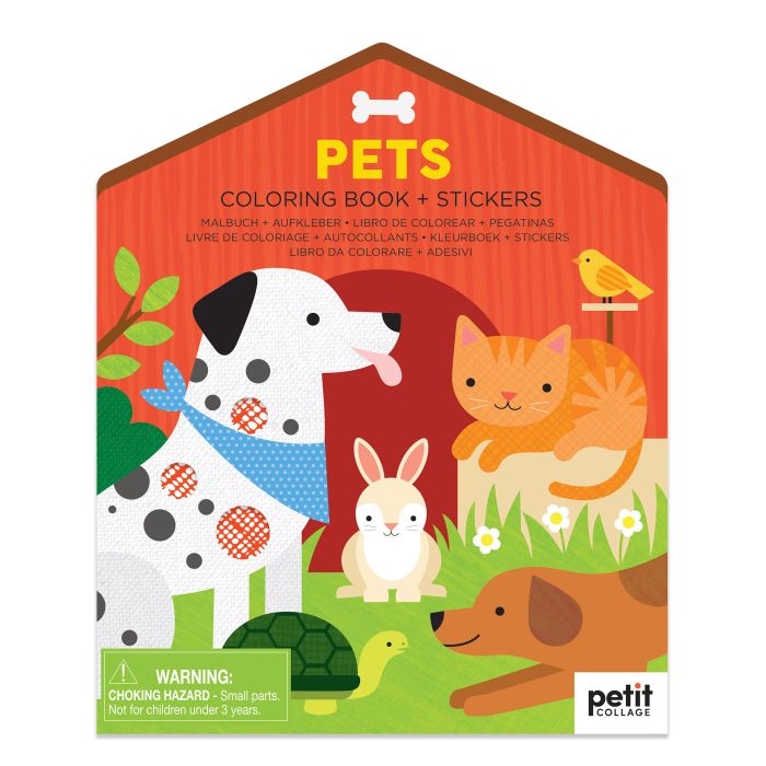 Colouring Book With Stickers - Pets