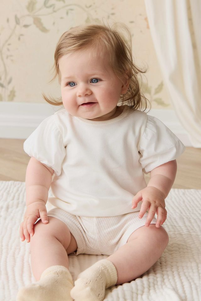 Pima Cotton Myla Top - Parchment