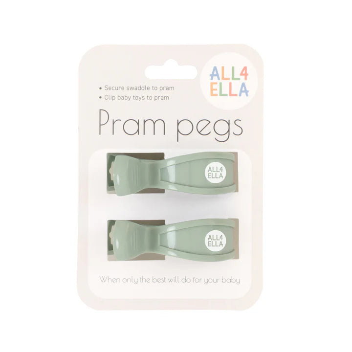 2 Pack Pram Pegs - Sage