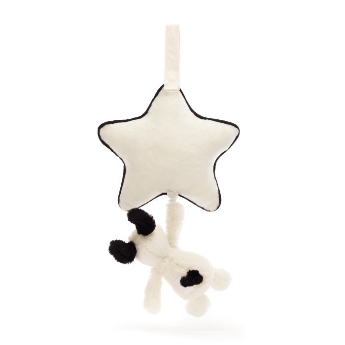 Jellycat Bashful Black & Cream Puppy Music Pull