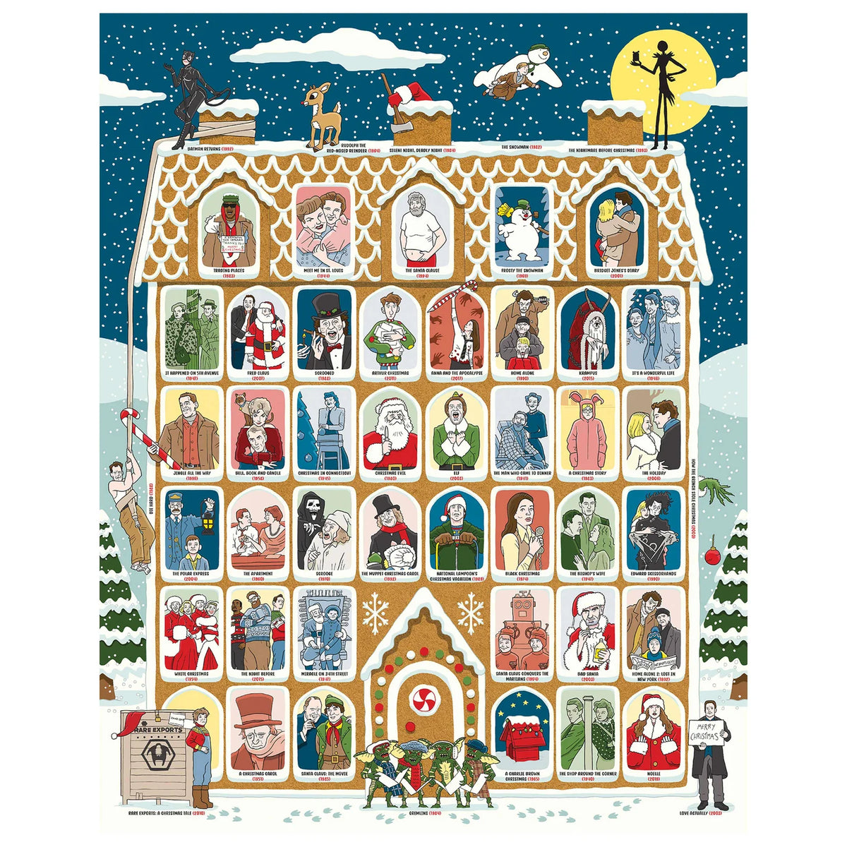 Bucket List Puzzle: 50 Must Watch Christmas Movies 1000pc