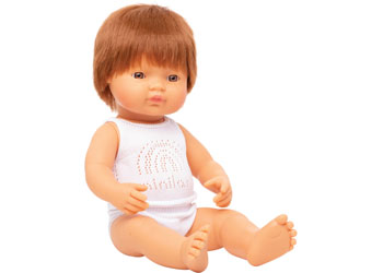 Baby Doll, Caucasian Redhead Boy, 38 cm