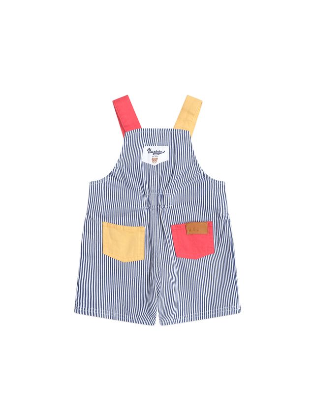 Classic Stripe Short Overalls