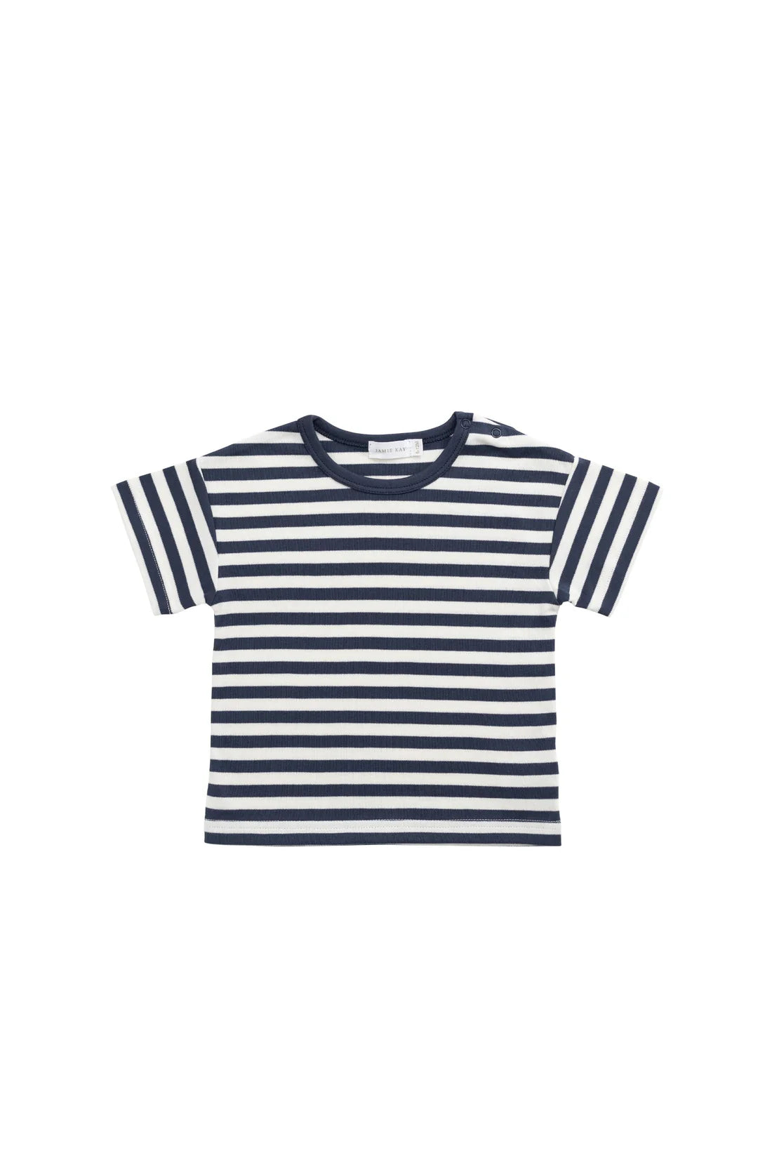 Pima Cotton Hunter Tee - Essential Stripe Charter/Cloud