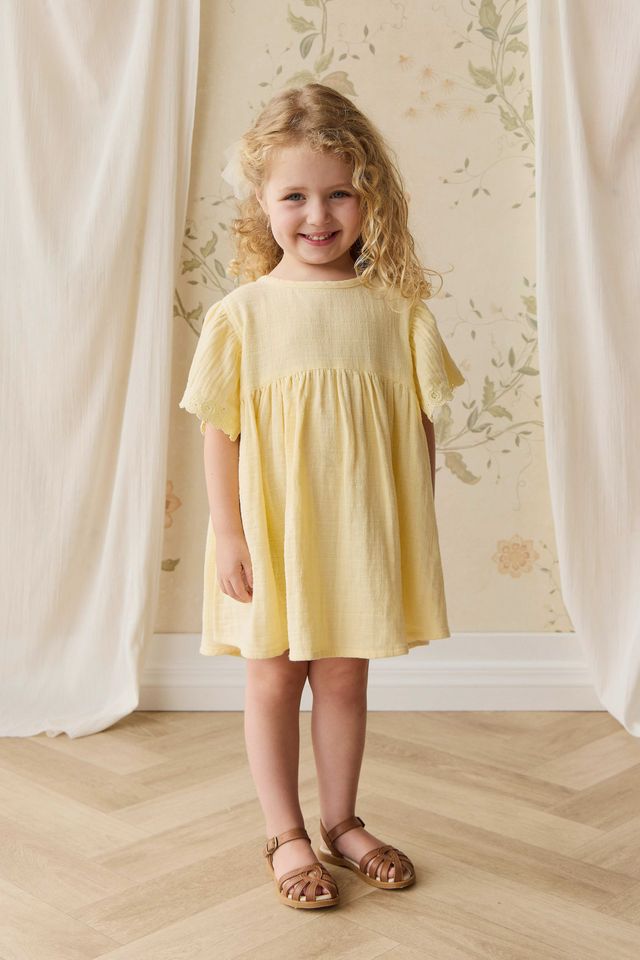 Organic Cotton Muslin Phillipa Dress - Sunshine