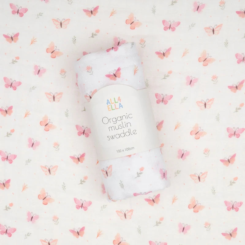 Muslin Swaddle - Sweet Butterfly
