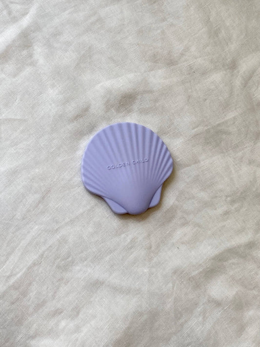 Seashell Silicone Baby Teether - Lilac