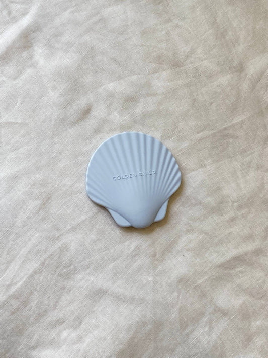 Seashell Silicone Baby Teether - Sky