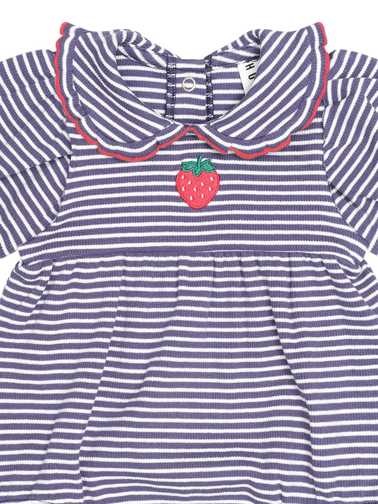 Ink Stripe Rib Collar Romper