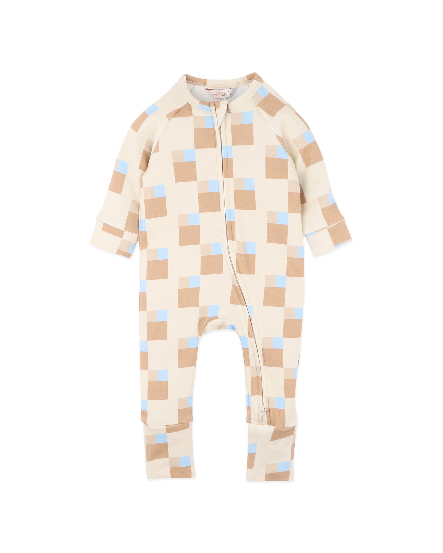 Havana Block Print Organic LS Zipsuit