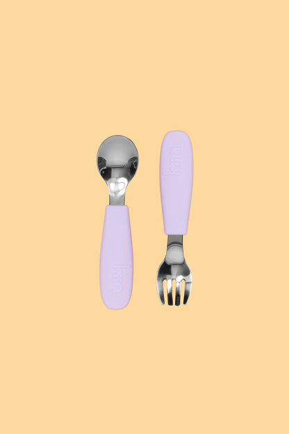 Silicone Cutlery Set: Lilac